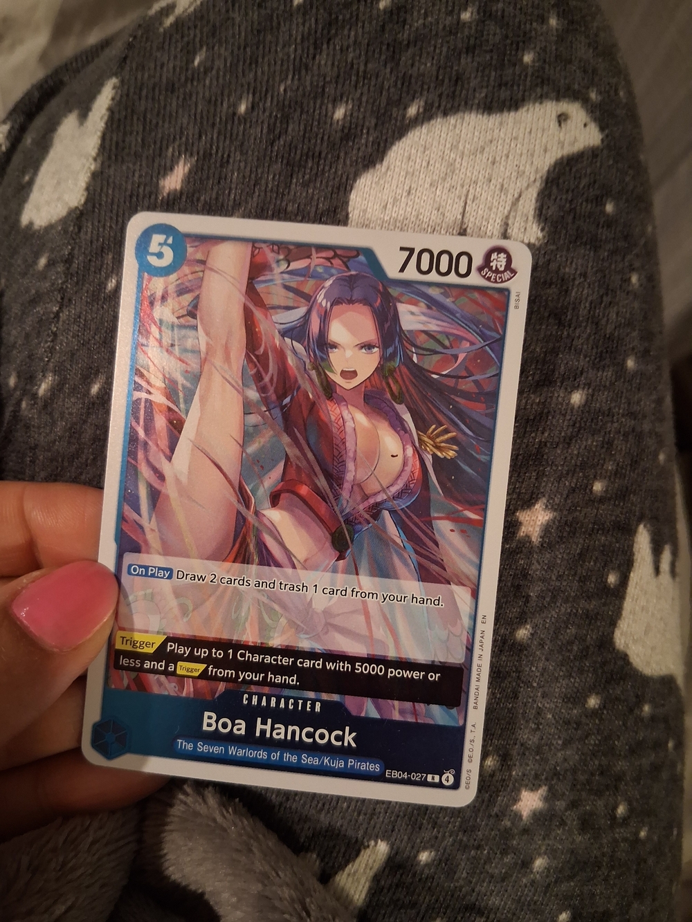 Onepiece Boa Hancock Trading Card - Blue, Purple, Pink, White